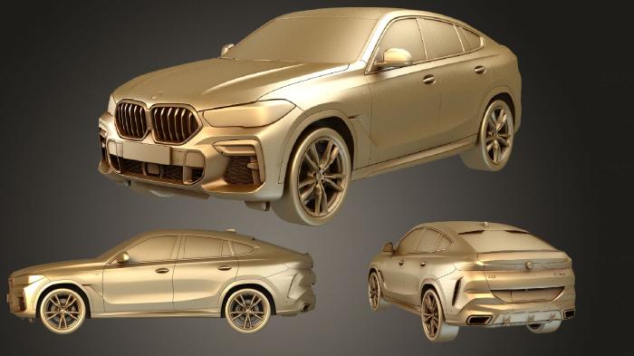 نموذج ثلاثي الأبعاد لآلة CNC السيارات والنقل سيارة BMW X6 M50i 2020